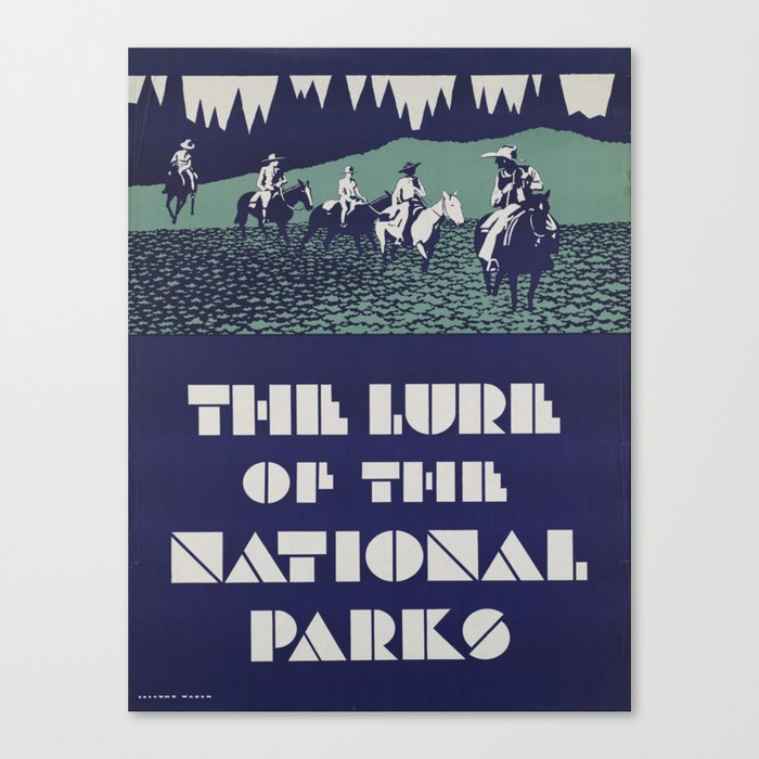 Vintage poster - National parks Canvas Print