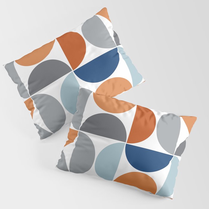 Mid century modern geometric Colorful 1 Pillow Sham