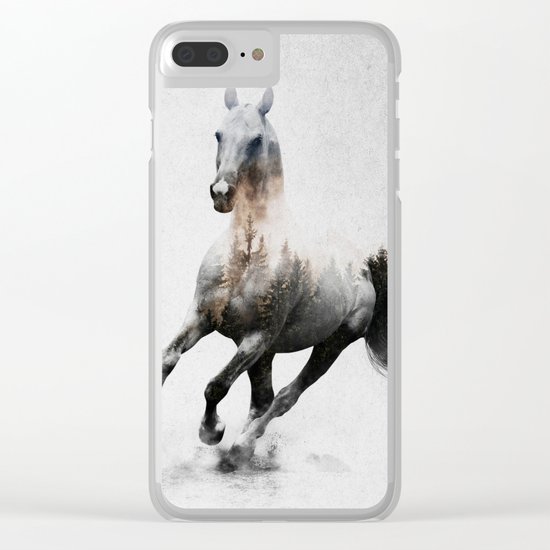 Galloping Horse Clear iPhone Case