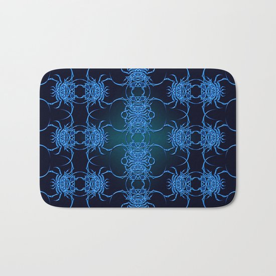 Tribal Crab Pattern Bath Mat