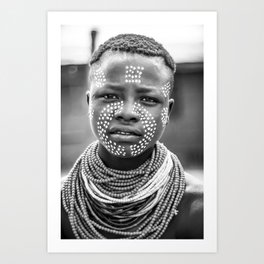 Karo Sister-Africa-Ethiopia-Tribal-Photography Art Print
