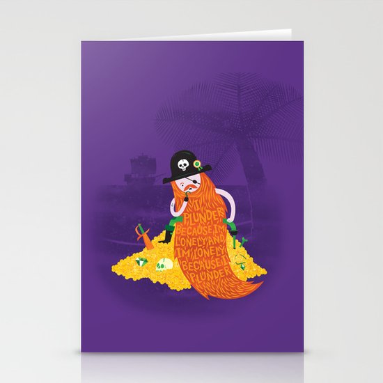 Piratical cycle Stationery Cards