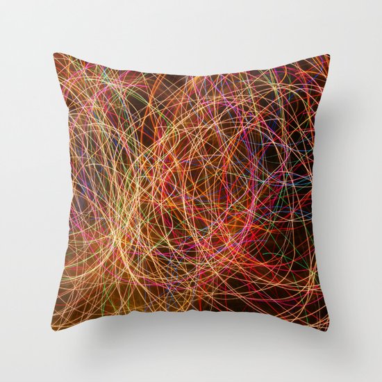 Lightpainting Throw Pillow