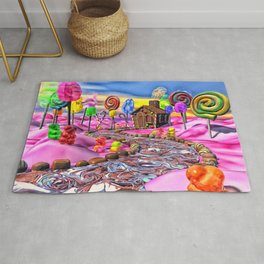 Pink Candyland Area & Throw Rug