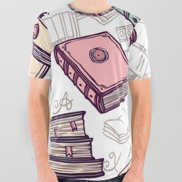 Book pattern All Over Graphic Tee