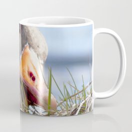 Watercolor Bird, Graylag Goose 01, Pingvallavatn, Iceland Coffee Mug