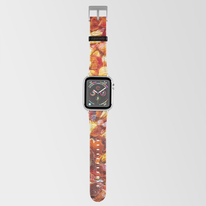 Red Hot Pepper Chili Flakes, Spicy Food Photograph Pattern Apple Watch Band