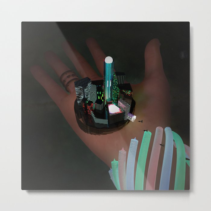 The Future is on your Hands (literally) Metal Print