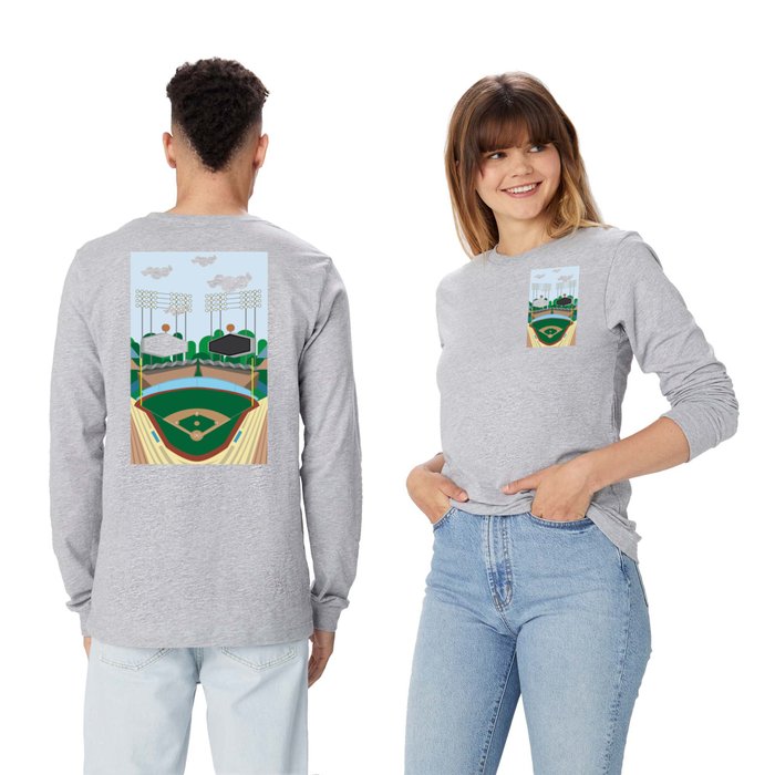 Dodger Stadium Long Sleeve T Shirt by Eric J. Lugo