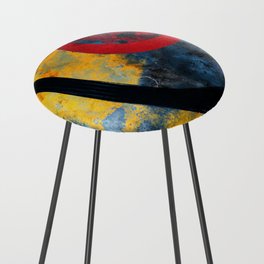 Abstract Expressionisme Painting Zen Universe Counter Stool
