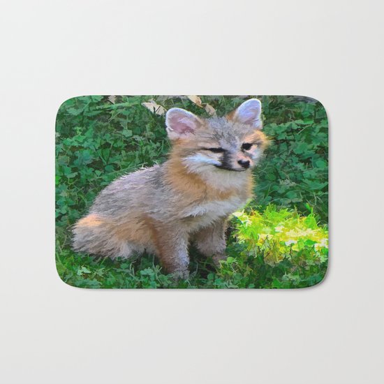 Little Grey Fox Bath Mat