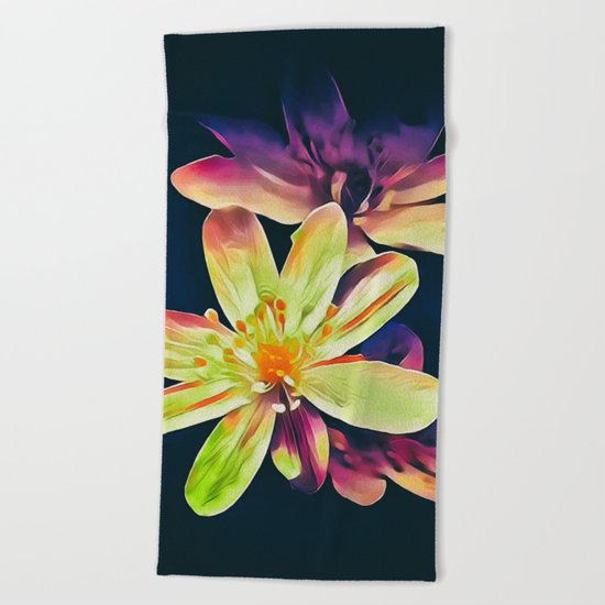 Morning in the garden Beach Towel