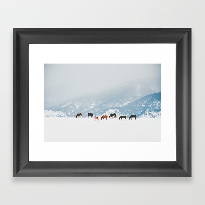 Winter Pastures Framed Art Print
