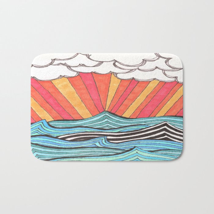 Rays of Sunshine on a Cloudy Day. Bath Mat