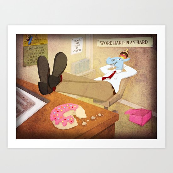 Donut Holder Art Print