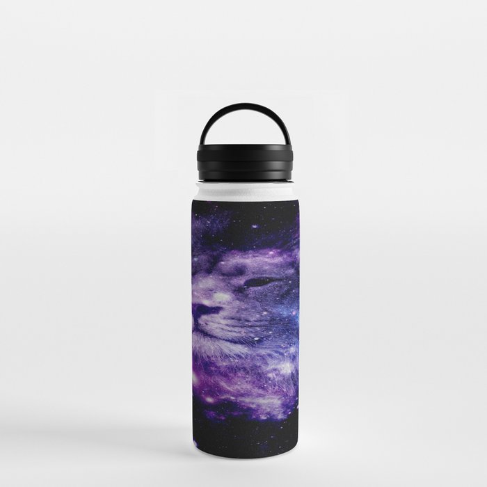 Hot Pink Glitter Galaxy Stars Water Bottle by 2sweet4words Designs