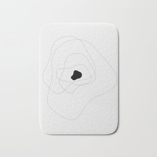 Abstract infinite in grey Bath Mat