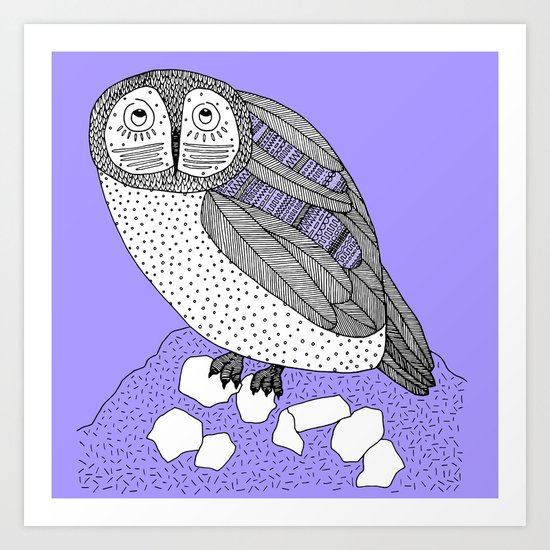 another owl square Art Print