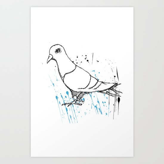 Bird Of Grey Art Print