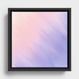 Hand Painted Lilac Lavender Pink Watercolor Brushstrokes Ombre Framed Canvas