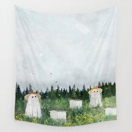 There's Ghosts By The Apiary Again... Wall Tapestry