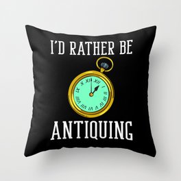 Antique Collector Antiquing Store Yard Sale Throw Pillow