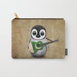 Baby Penguin Playing Pakistani Flag Acoustic Guitar Carry-All Pouch
