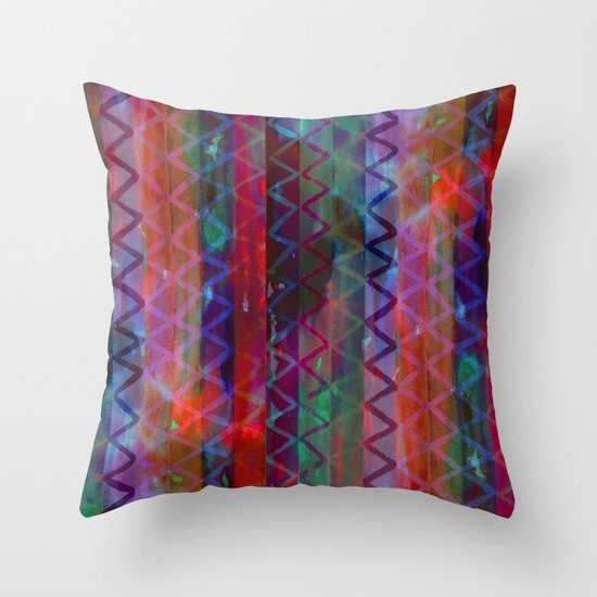 Acid Chevron Throw Pillow