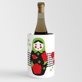 Pop-art Russian Doll Matryoshka Wine Chiller