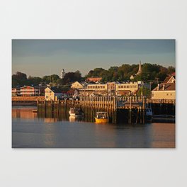 Golden Light on Plymouth Massachusetts and Plymouth Harbor Canvas Print