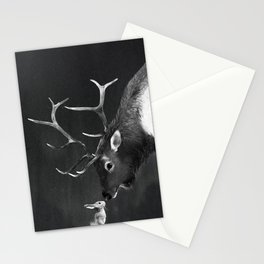 Elk and Rabbit Stationery Card