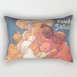 Mucha Chocolate Ideal Vintage Advertising High Resolution (Reproduction) Rectangular Pillow