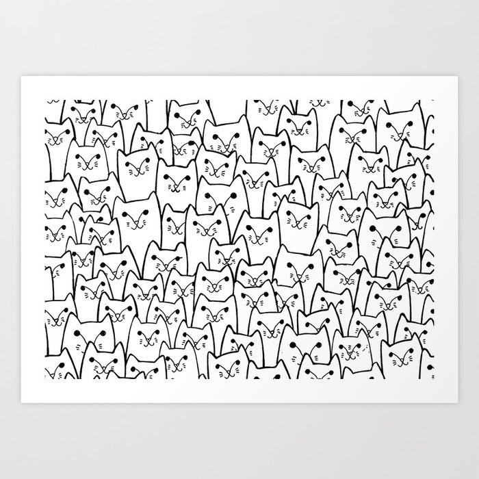 Sly cats Art Print