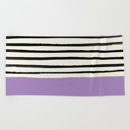 Lavender x Stripes Beach Towel