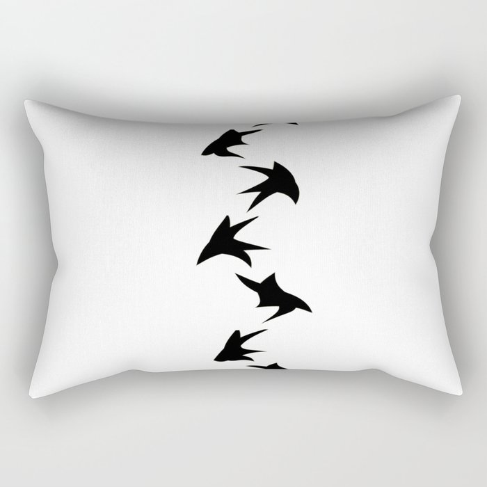 Black birds Rectangular Pillow
