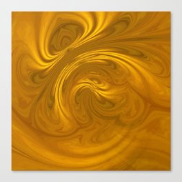 Golden Magma Fire Current - gold brown bronze spirals Canvas Print