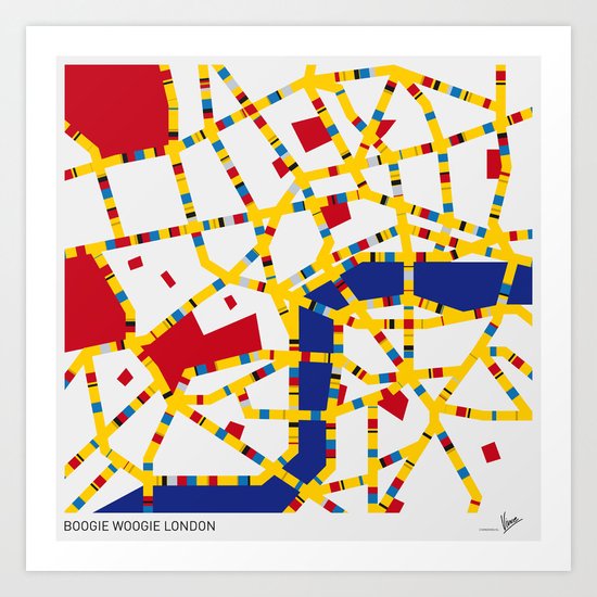 BOOGIE WOOGIE LONDON Art Print