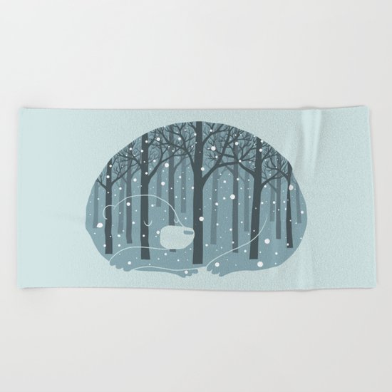 Hibearnation Beach Towel
