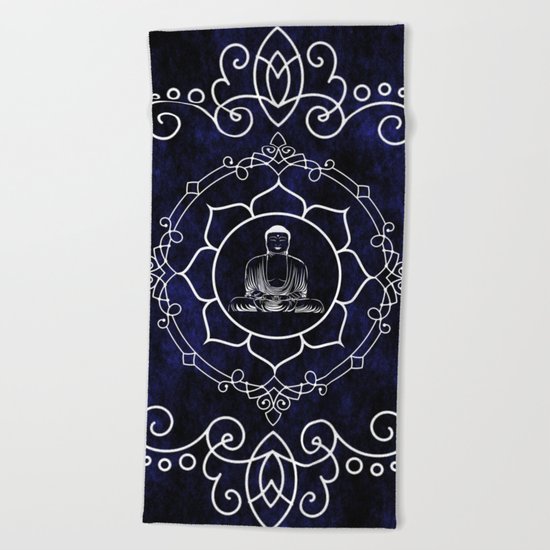 Buddha Lotus Mandala Beach Towel