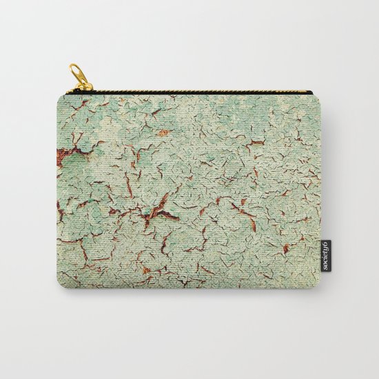 Cracked Wall Texture Green Carry-All Pouch