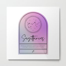 Sagittarius Zodiac | Iridescent Arches Metal Print