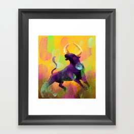 Ragging Bull Framed Art Print