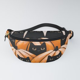 Black Cats in the Pumpkin Patch Fanny Pack