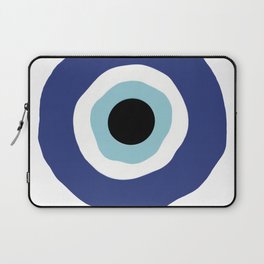 Wiggly Evil Eye - Light and Dark Blue Laptop Sleeve