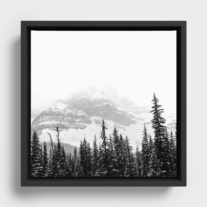 Driving | Landscape Photography | Mountains | Adventure in Alberta Framed Canvas