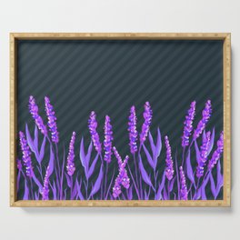 Lavender Stripes Serving Tray