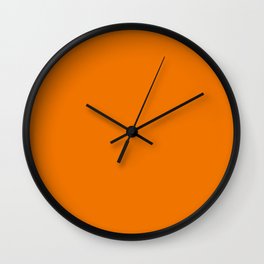 Pumpkin Cat Orange Wall Clock