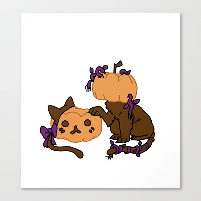 Pumpkin Kitty Canvas Print