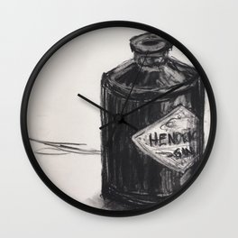 Gin and Charcoal Wall Clock