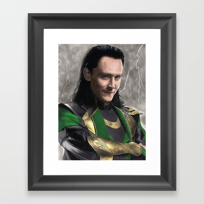 Loki Fanart Framed Art Print By Jasminasusakprints Society6